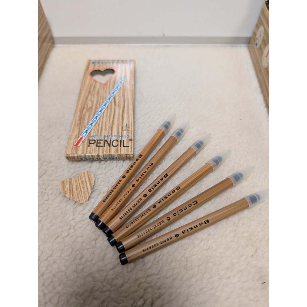 Vintage BENSIA Non Sharpening Pencils‎ Pop a Point Mechanical Pencil Lot New Box